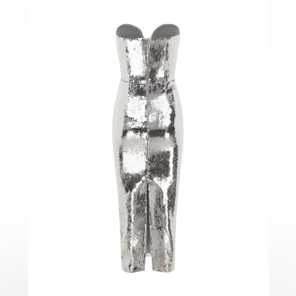 Alex Perry Hunter MIDI Dress Silver - Picture 4 of 10